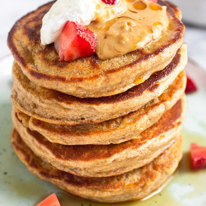 High Protein Pancakes with Protein Powder (37g of protein)