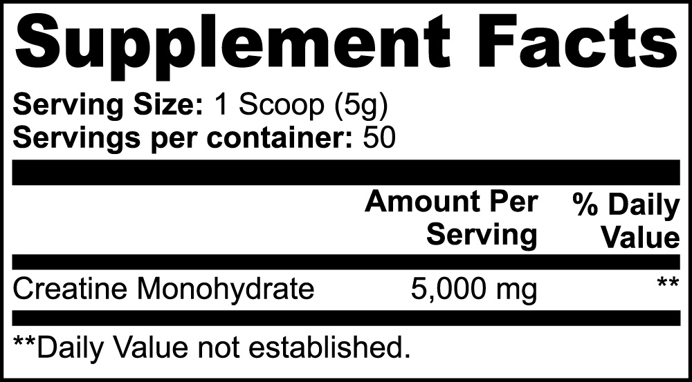 Creatine Monohydrate ( 50 Servings )