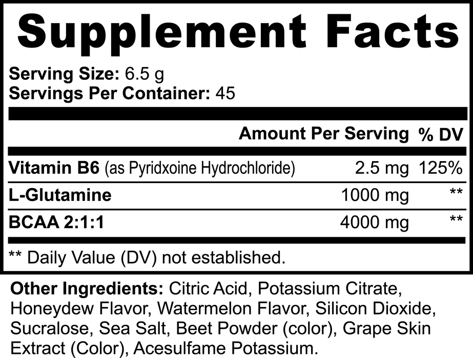 BCAA Performance Powder ( 45 Servings- Honeydew/Watermelon)