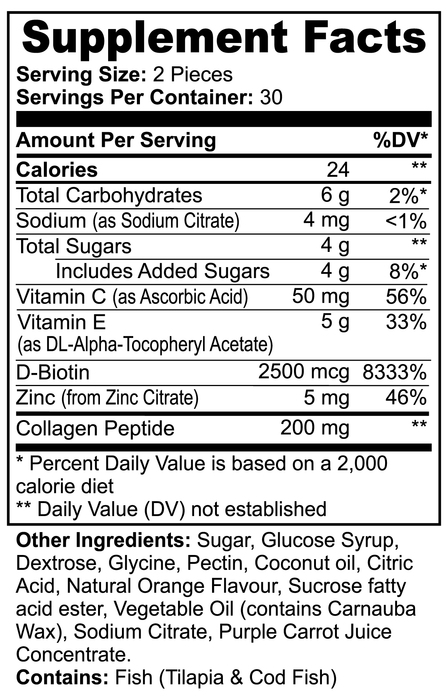 Collagen Gummy Bears ( 30 Servings - Orange Punch )