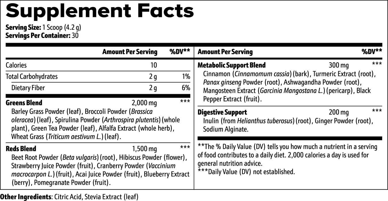 SuperFood Greens Powder - Berry Punch ( 30 Servings )